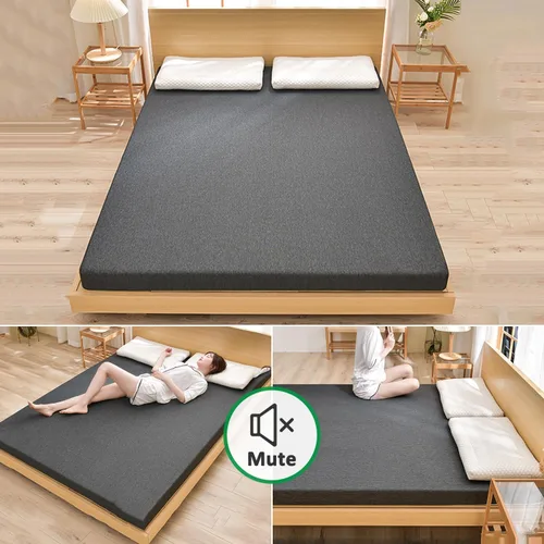 Miniatura 4 de Cubrecolchón de espuma viscoelástica de gel, protector de colchón refrescante, cubrecolchón de cama con infusión de gel con funda extraíble lavable