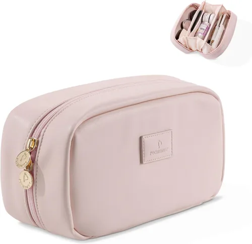 Miniatura 10 de Pocmimut Bolsa de maquillaje, bolsa de maquillaje plana abierta, accesorios para automóvil, organizador de artículos esenciales de viaje