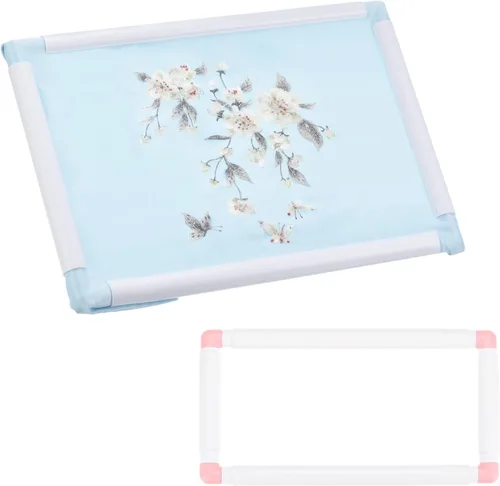 Miniatura 18 de PATIKIL Aros de bordado, marco universal de aro para bordar, reutilizable, cuadrado, rectangular, de plástico, para manualidades, costura