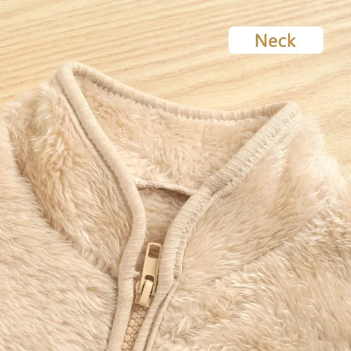 Miniatura 5 de Happy Cherry Chaleco de forro polar para niños, chaqueta sin mangas de invierno cálido con cremallera 2-8T
