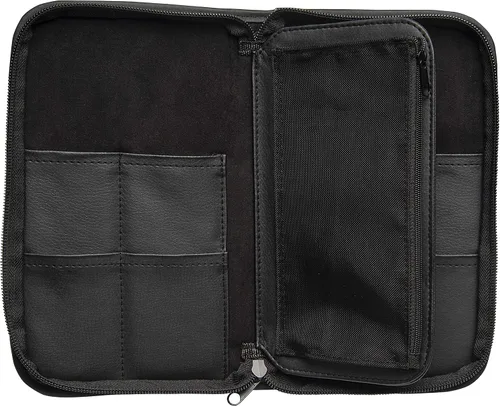 Fromm Estuche de herramientas y tijeras con cremallera de 8 piezas para estilistas y peluqueros, color negro, F1050