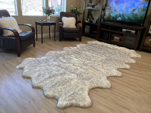 Miniatura 66 de LAMBZY Alfombra de pelo de oveja sintética, hipoalergénica, súper suave, sedosa para sala de estar, habitación de los niños, sofá
