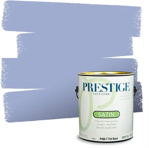 Miniatura 23 de Prestige Paints. - Base y pintura para exteriores en un solo galón, 1 galón. plano, comparable con Sherwin Williams Topsail. SW159-azul hechizante.