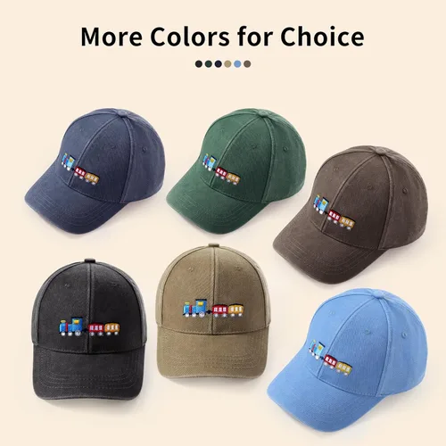 Miniatura 6 de Lindas gorras de béisbol bordadas para niños y niñas, de algodón lavado, ajustable, estilo vintage, snapback, para niños y niñas, de 3 a 8 años