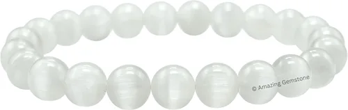 Miniatura 633 de Amazing Gemstone Pulsera de cristal para mujeres y hombres, pulsera de cristal curativo de protección, pulsera elástica con cuentas de piedras