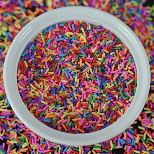 Miniatura 17 de LIKETURE Gránulos falsos 110g Gránulos de arcilla de polímero no comestibles Gránulos de plástico falsos para decoración de manualidades Gránulos