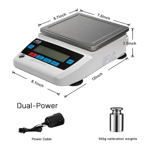Miniatura 4 de Báscula de laboratorio de precisión de 0.00 oz Balanza electrónica industrial Pesaje y conteo científico Digital Gram Joyería Balanza de oro 2000gx
