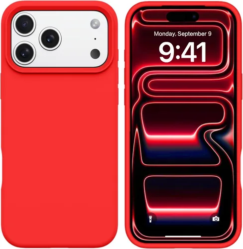 Miniatura 114 de GUAGUA Funda compatible con iPhone 17 Pro Max de 6.9 pulgadas, silicona líquida, goma de gel suave, delgada, forro de microfibra delgada