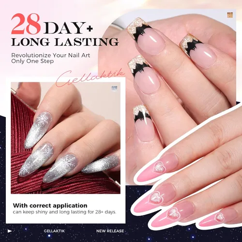 Miniatura 6 de 5-en-1 Esmalte de uñas de gel ojo de gato 15ml Fórmula todo en uno, sin necesidad de capa base/selladora, esmalte de uñas magnético fácil para Ámbar