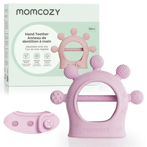 Miniatura 10 de Momcozy Juguetes mordedores para bebés Juguetes para la dentición del bebé Alivio de la dentición del bebé Juguetes mordedores de silicona