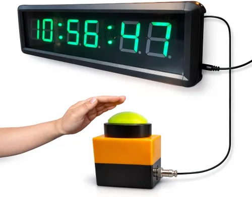 Reloj digital grande de cuenta regresiva con control remoto, temporizador deportivo de montaje en pared de 13.4 pulgadas, cronómetro y temporizador