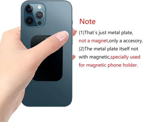 Miniatura 3 de GDMINLO Placa de metal de montaje (paquete de 8) para soporte magnético de teléfono con adhesivo completo para imán de teléfono, 8