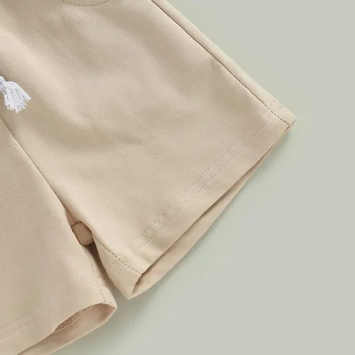 Miniatura 6 de Conjunto de ropa de verano para bebé niño y niño, diseño a cuadros, manga corta, sudadera con capucha y pantalones cortos casuales