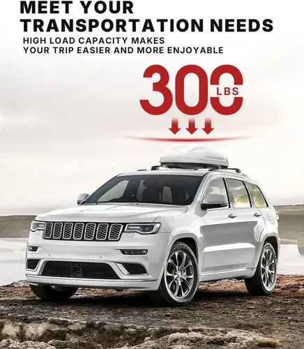 Miniatura 3 de Richeer Barras transversales de techo con cerradura de 300 libras para Grand Cherokee Altitude/SRT/Trackhawk 2011-2022 con molduras negras de techo