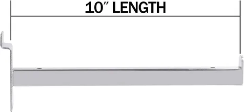 Miniatura 2 de KEILEOHO 12 ganchos de pared de listones de 10 pulgadas, soportes de estante de pared de listones resistentes, estantes de metal para paneles