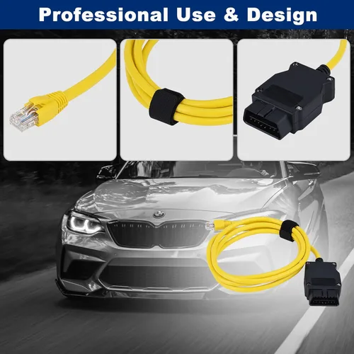 Miniatura 2 de ENET - Cable OBD2 compatible con BMW OBD, ICOM E SYS ISTA, Bootmod3 Bimmercode - Serie F - Cable RJ45 de 6.6 pies (6.6 ft)