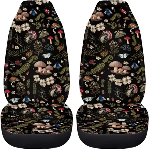 Miniatura 50 de 2 fundas de asiento para automóviles con estampado de bandera americana del 4 de julio, color negro, accesorios para el interior del vehículo