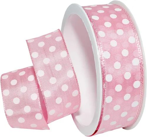 Miniatura 2 de Morex Ribbon Grosgrain de lunares, 1 pulgada por 4 yardas, negro