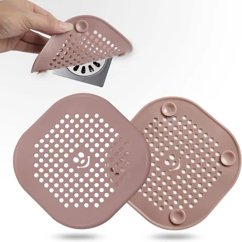 Miniatura 8 de Protector de silicona para cubrir drenaje de ducha, bañera, cocina, baño, recoge restos de cabello, paquete de 2, color negro