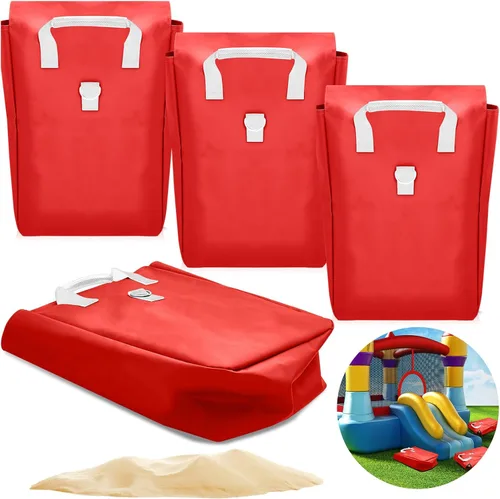 Simgoing 4 bolsas de arena de vinilo para casa de rebote, accesorios para casa de rebote, bolsa de arena para soporte y anclaje, inflables, tiendas