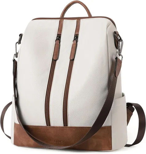 Miniatura 25 de CLUCI - Mochila de cuero para mujer, convertible, grande, para viajar, de diseñadora, moda, casual, bolso de hombro universitario