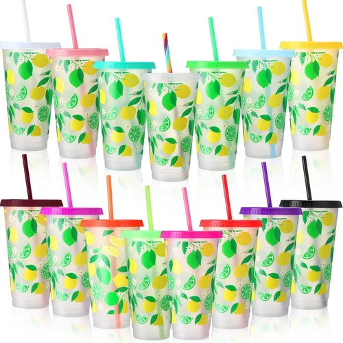 Miniatura 12 de Honeydak 30 Pcs 24 oz Patriotic Party Cups Gifts Bulk 4th of July Cups 250th Independence Day American Flag Tumbler with Straw and Lid Red White