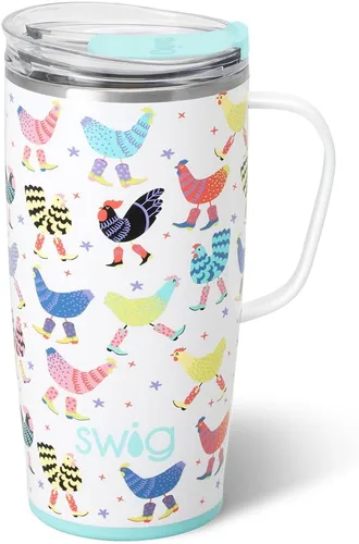 Miniatura 16 de Swig Life Taza de Viaje de 18 oz, Vaso Aislante con Asa y Tapa, Taza de Café de Viaje, Compatible con Portavasos, Acero Inoxidable, Vaso de 18 oz