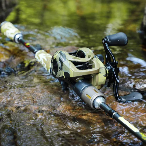 Miniatura 8 de Sougayilang Baitcaster Combo, Cañas de Pescar de Casting de Grafito de 2 Piezas 30Ton+24Ton, Mango SuperPolymer, Portacebo Estilo "S" con Carrete