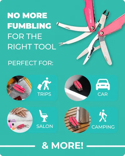 Miniatura 6 de Kit de manicura y pedicura – Juego de manicura profesional 9 en 1 para mujeres y hombres con recortador de cutículas, removedor de cutículas