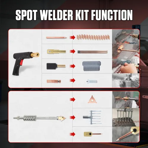 Miniatura 6 de Kit de extractor de abolladuras de soldador por puntos, máquina de soldadura por puntos de cuerpo automático 4200A con manual/automático y 7 modos
