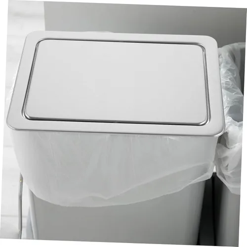 Miniatura 8 de BESTOYARD Tapa de cubo de basura, tapa empotrada de acero inoxidable, tapa de basura empotrada, tapa de accesorio de cocina, tapa para el hogar