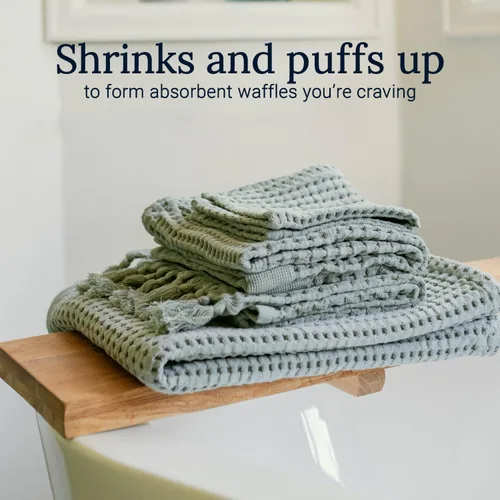 Miniatura 3 de GILDEN TREE - Toalla de baño tipo waffle de secado rápido, toallas de baño delgadas de lujo, toallas de baño grandes de 40x80, paquete de 2 toallas