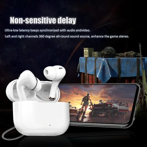 Miniatura 8 de Auriculares inalámbricos Pro 2 Bluetooth 5.3 con micrófono integrado con cancelación de ruido con funda de carga, 40 horas de reproducción, IPX7