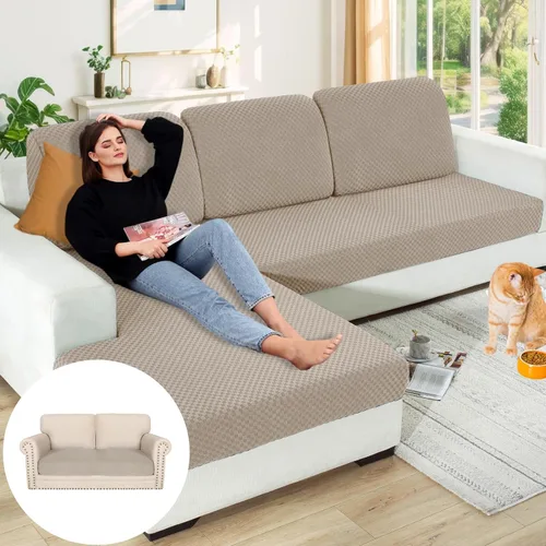 Miniatura 91 de YEMYHOM 【Liquidación】 Fundas Elásticas para Cojines de 1 Pieza, Fundas de Cojín de Asiento para Sofá y Silla, Funda Suave de Sofá de Repuesto