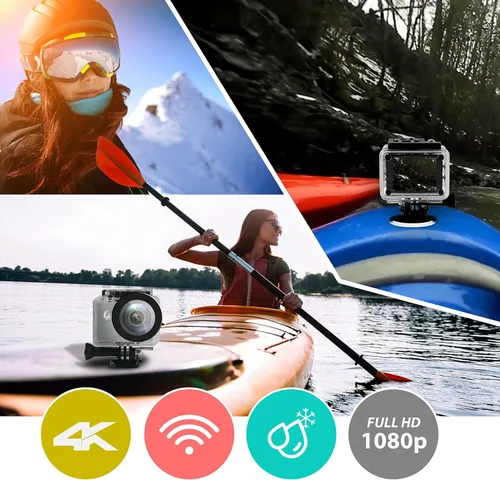 Miniatura 6 de Progear GDV485SL.01 4K 30fps Ultra HD Cámara de acción deportiva impermeable con conectividad inalámbrica Wi-Fi a teléfono inteligente, funda
