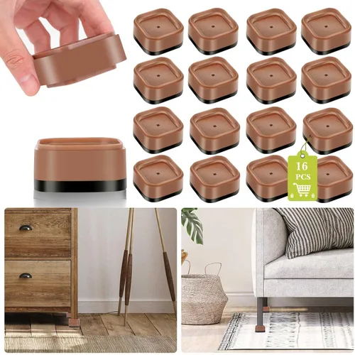 Miniatura 59 de Paquete de 12 elevadores de muebles de 1, 2 o 3 pulgadas, elevadores de cama ajustables resistentes para mesa, escritorio, sofá, silla, gabinete