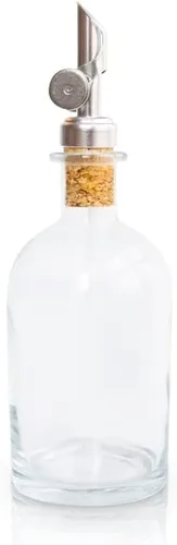 Miniatura 10 de Rail19 Dispensador pequeño de enjuague bucal de vidrio transparente con boquilla de vertido de metal, dispensador de aceite de cocina y vinagre