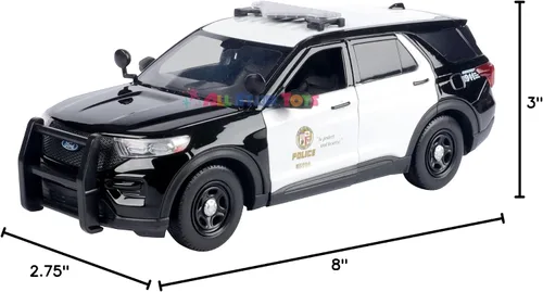Miniatura 7 de Motormax All Star Toys 2022 Ford Explorer Police Interceptor Utility LAPD Departamento de Policía de Los Ángeles 1/24 Diecast Model 76994