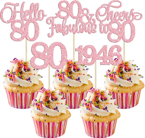 Miniatura 70 de Gyufise Paquete de 24 adornos negros para cupcakes de 10.º cumpleaños con purpurina negra 10 Ten Hello 10 Dights dobles desde 2015 para decoraciones