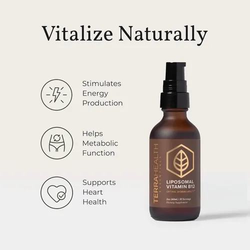 Miniatura 4 de Terra Health Essentials - Liposomal B12 Apoya la energía y el estado de ánimo, promueve la memoria, ayuda al sistema inmunológico