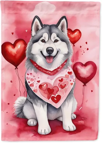 Miniatura 68 de Caroline's Treasures DAC5292CHF - Bandera de Border Collie My Valentine House para porche, grande, con manga para porche, para colgar en la pared