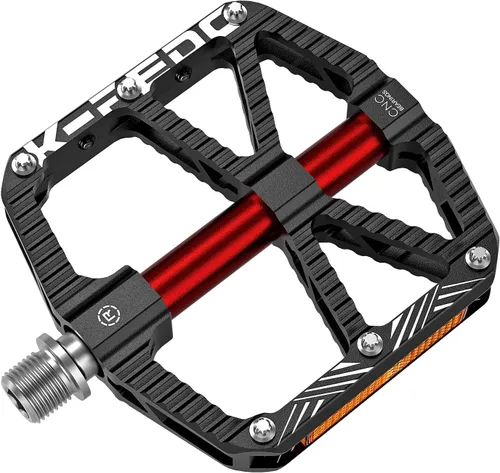 Miniatura 5 de Pedales de bicicleta de montaña MTB, plataforma plana, aleación de aluminio, antideslizante, 9/16 pulgadas, pedales de bicicleta de metal con 3