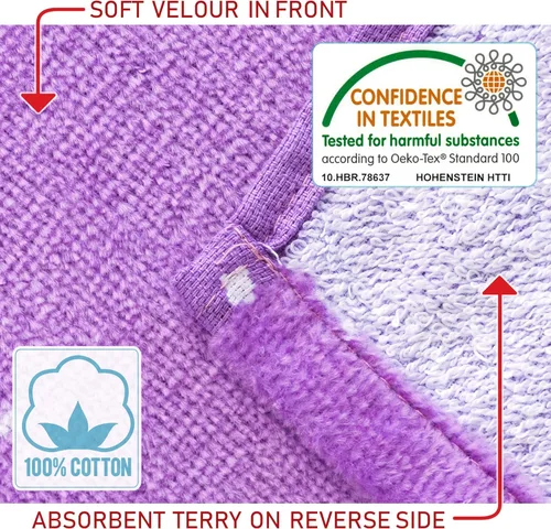 Miniatura 4 de Softerry Toalla de playa de terciopelo con diseño de unicornio arcoíris para niños, 28 x 55 pulgadas, 100% algodón