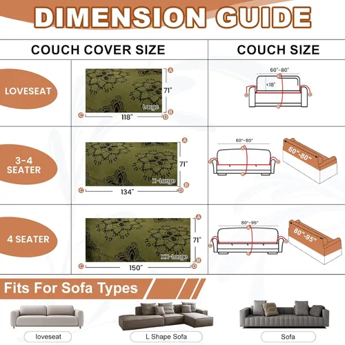 Miniatura 115 de STACYPIK Funda de sofá gris impermeable para perros, funda de sofá antideslizante para sofá de 3 cojines, funda seccional lavable para forma de L