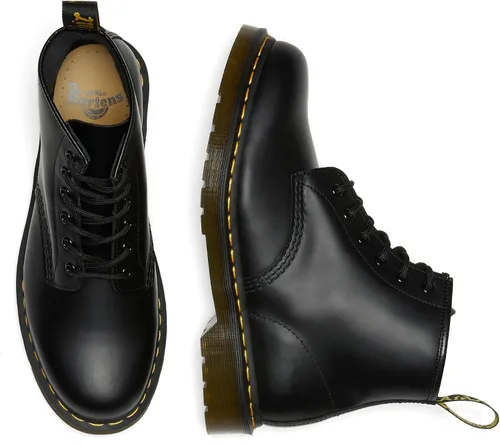 Miniatura 8 de Botines de piel lisa Dr. Martens 101 para mujer, color negro liso