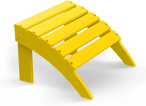 Miniatura 25 de Briopaws Otomana Adirondack plegable, silla Adirondack de polietileno de alta densidad resistente a la intemperie, reposapiés de plástico para Blanco