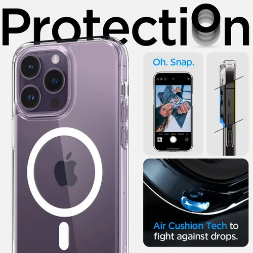 Miniatura 4 de Spigen Funda ultra híbrida MagFit diseñada para iPhone 14 Pro (2022) [antiamarilleo] [protección de grado militar] compatible con MagSafe