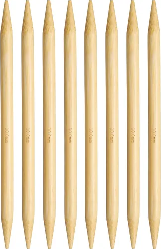 Miniatura 17 de HARFINGTON 8 agujas de tejer de bambú de doble punta tamaño EE.UU. 0 (0.079 in) 7.9 pulgadas (7.9 in) rectas para proyectos de hilo de tejer