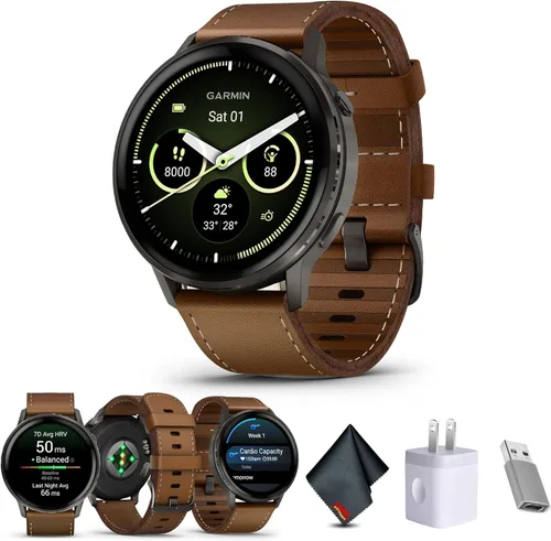 Miniatura 14 de Garmin Venu 4, 1.772 in, reloj inteligente GPS avanzado con rastreador de fitness, pantalla AMOLED de 1.4 pulgadas, linterna incorporada, 12 días
