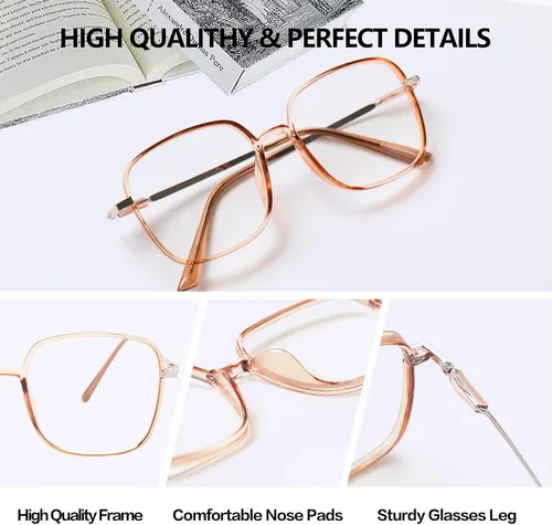 Miniatura 4 de Paquete de 3 lentes de lectura de gran tamaño para mujeres y hombres, marco grande súper ligero, bloqueo de luz azul, lentes de lectura